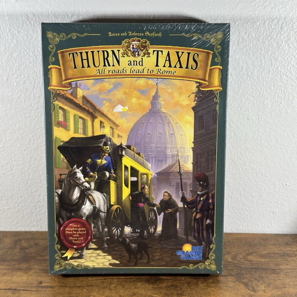 THURN AND TAXIS ALL ROADS LEAD TO ROME BOARD GAME EXPANSION RIO GRANDE GAMES NEW